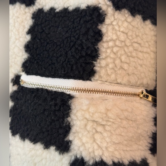 Checkered Fleece Coat - Picture 2 of 6